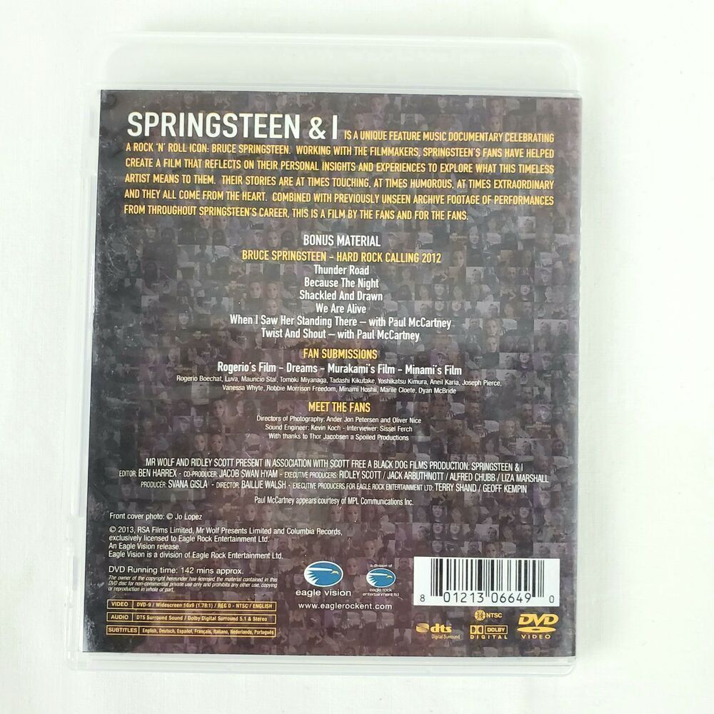 Springsteen & I (DVD, 2013) - Picture 3 of 3